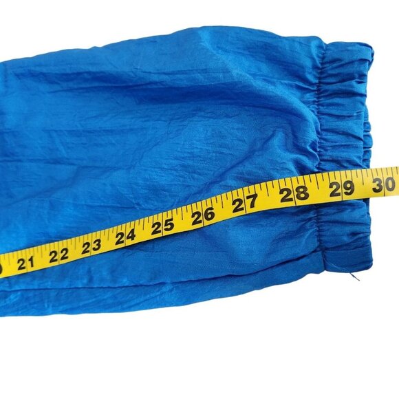 Bocoo Women Track Suit Large Blue Nylon Joggers Vintage 80s Full Zip Windbreaker - Picture 8 of 16